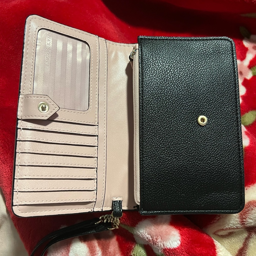 Victoria secret black wristlet wallet